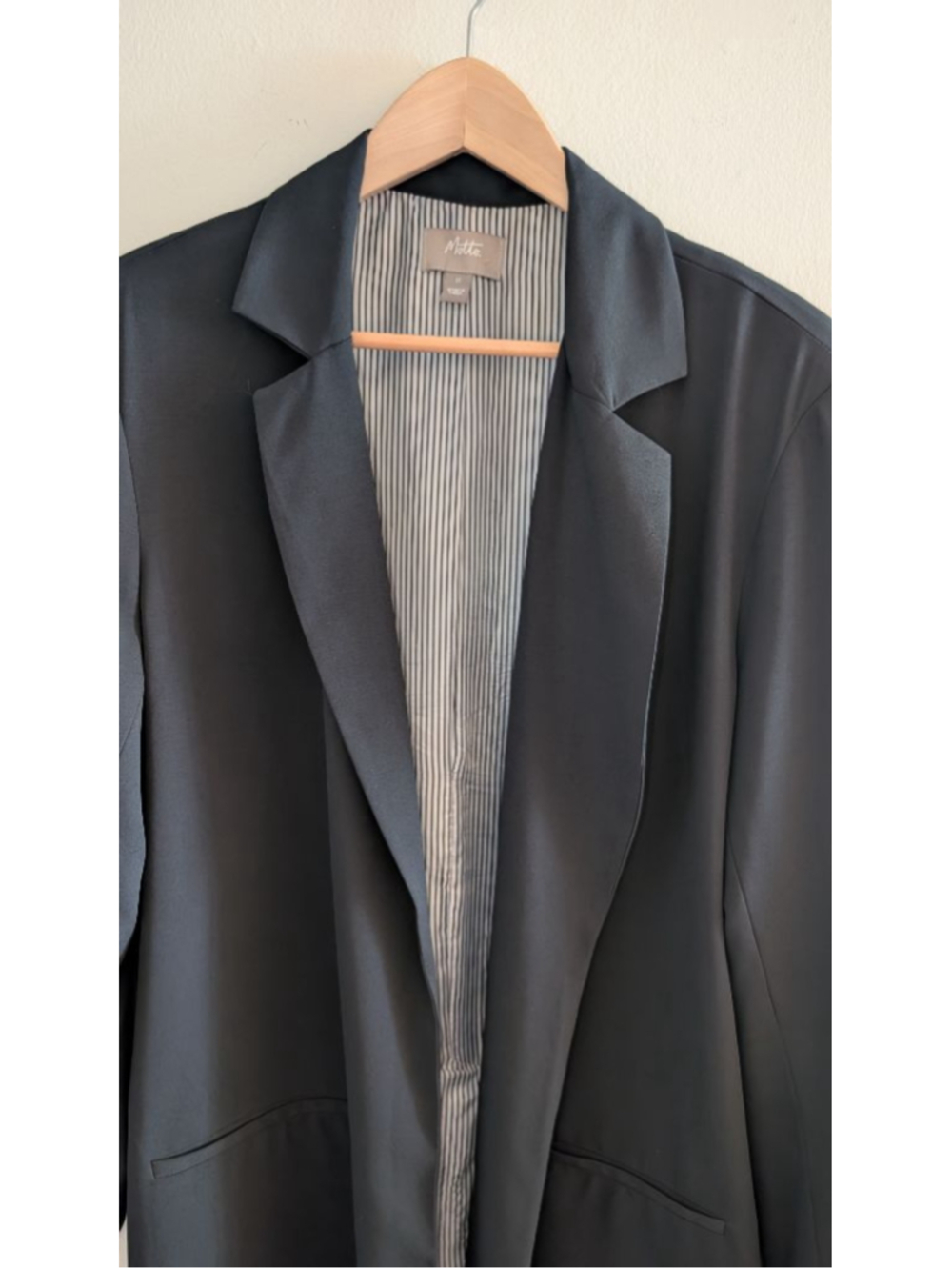 Motto Black 1X Blazer with Striped Lining, women's - Picture 5 of 6